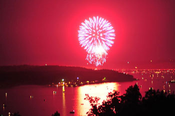 Fireworks over Norfork Lake