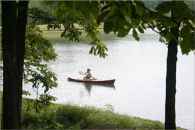 Canoe on Norfork Lake