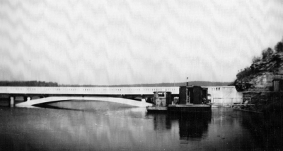 Old Hwy 62 Bridge as lake filled