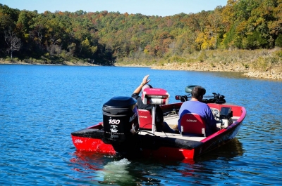 Fishing boat on Norfork Lake