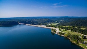 Norfork Lake Dam Aerial view